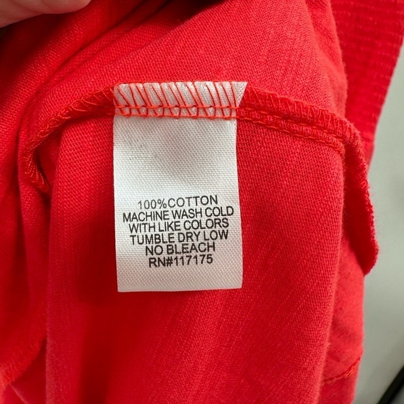 NWT LUCKY BRAND flutter sleeve tiered red maxi 100% cotton boho chic Sundress L - Picture 9 of 14